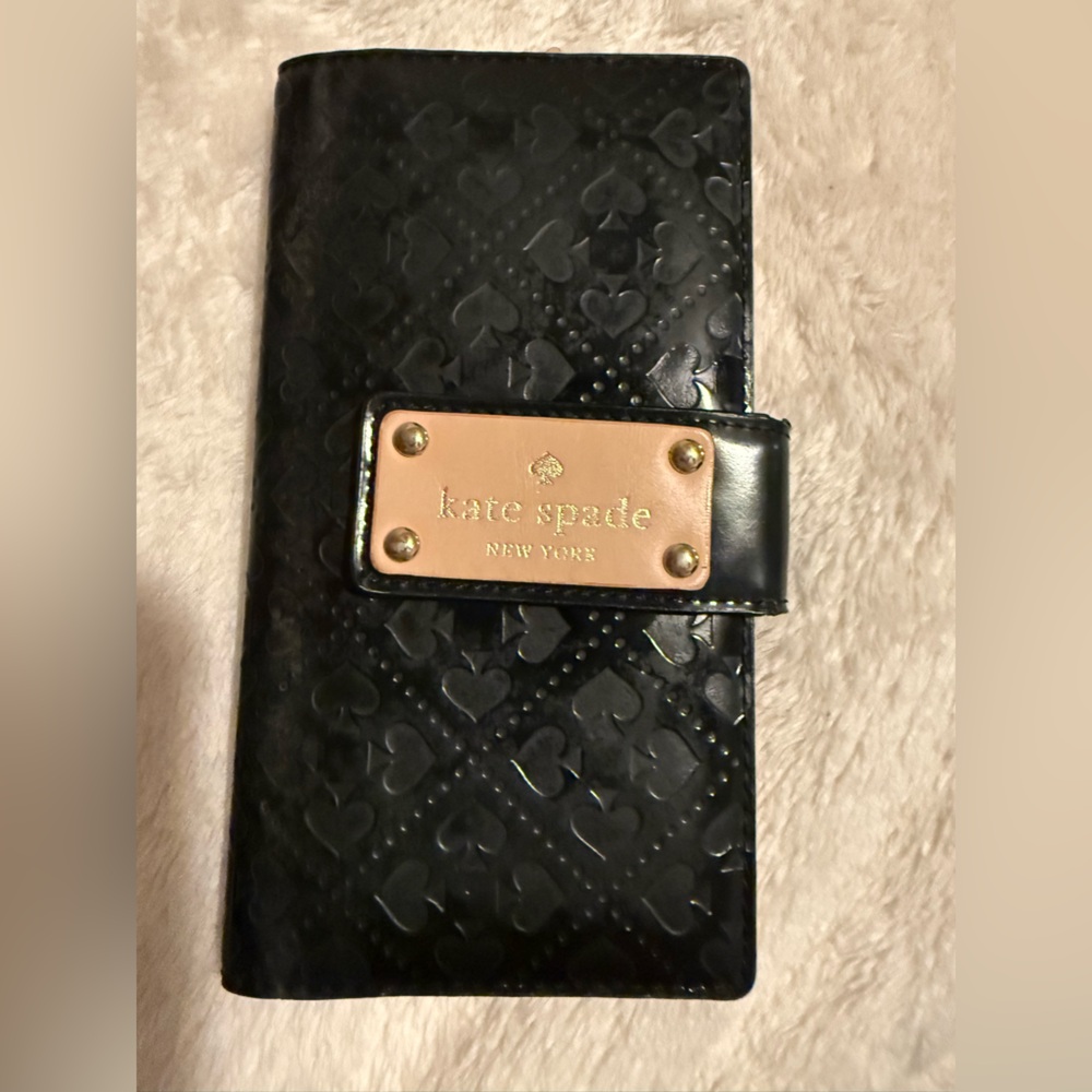 Kate Spade Black Embossed Wallet